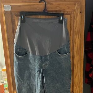 Gray and Blue Maternity Jeans